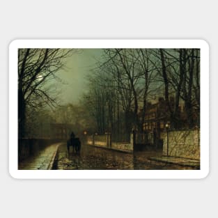 A Wet Moon, Putney Road by John Atkinson Grimshaw Magnet